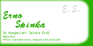 erno spinka business card